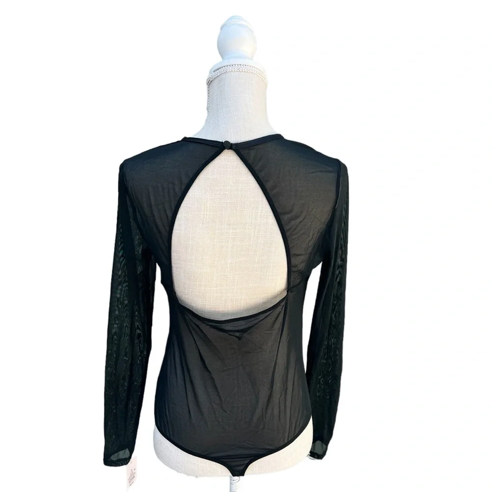 Auden sexy black sheer lingerie bodysuit. NWT! Size: Large_2